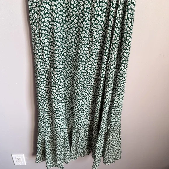 REFORMATION Nikita Midi Floral Green Dress 12 - Picture 8 of 13